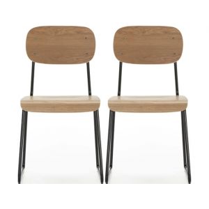 Lot de 2 C. Aira naturel/noir