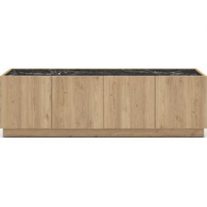 Dione 4P ch&ecirc;ne clair effet marbre 160 x 42 x 48cm