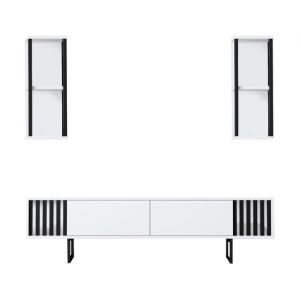 Chrome Line - Blanc, Noir 180 x 30 x 48