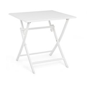 Table pliante carr&eacute; Elin 70 x 70 blanche