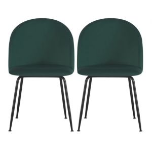 Lot de 2 C. Valta vert bouteille velours