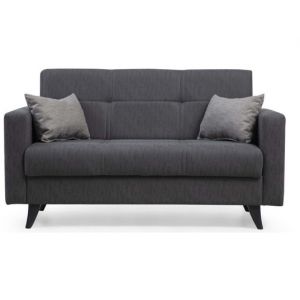 Polya 2 places gris fonc&eacute; 151 x 75 x h86