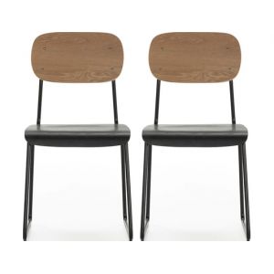 Lot de 2 C. Aira noir/naturel