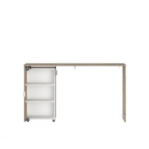Environnement lit 90/140 cm ALBORG blanc et imitation chêne