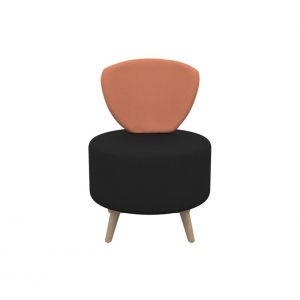 Chauffeuse design PETAL BUT PRO Terracotta/Noir