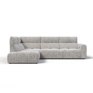 Canapé angle relax électrique gauche UNIVERS tissu sajma beige