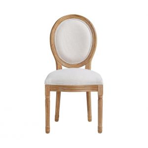 Chaise tissu MEDAILLON naturel