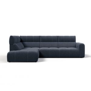 Canapé angle relax électrique gauche UNIVERS tissu oro océan