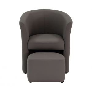 Fauteuil cabriolet taupe CLAYTON PU taupe