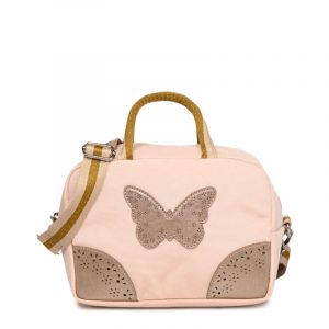 Sac Lunch box Papillon Rose