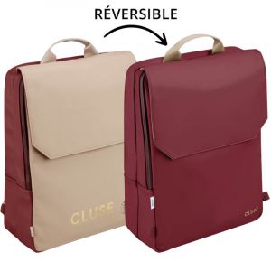 Sac &agrave; dos Le R&eacute;versible 15.6" 38 cm Bordeaux Beige, Gold