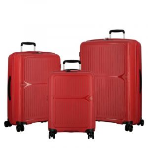 Lot de 3 valises rigides TXC 2 Extensibles 55, 66 et 77 cm Rouge