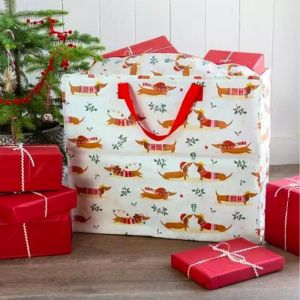 Sac de rangement Jumbo 58 cm Festive Sausage Dog