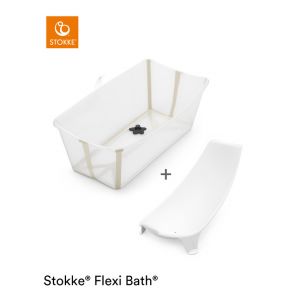 Pack baignoire Flexi Bath + transat sandy beige - Transparent