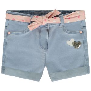 Short en jean avec ceinture &agrave; nouer et sequins pour b&eacute;b&eacute; fille - Bleach