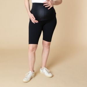 Cycliste post-partum avec bandeau haut pour femme - Noir