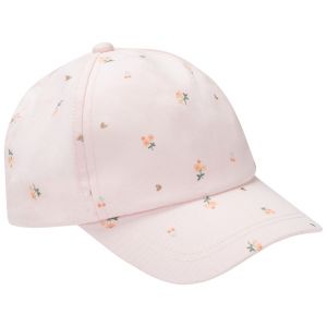 Casquette imprimé fleurs/cœurs pour bébé fille - Rose