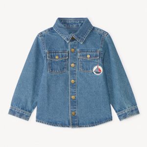 Veste en jean brod&eacute;e voilier pour b&eacute;b&eacute; gar&ccedil;on - Stone