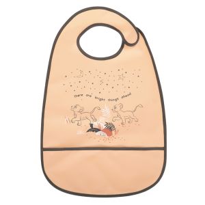 Bavoir plastifié à scratch Nala Disney - Rose saumon