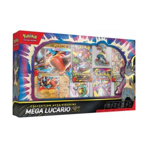 Coffret premium Pok&eacute;mon 5 boosters + figurine M&eacute;ga Lucario EX - Multicolore