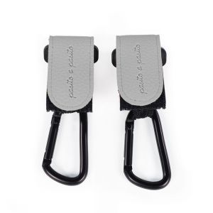 Lot de 2 crochets Icon pour poussette Smoke - Gris