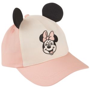 Casquette Minnie Disney aux oreilles 3D et broderie pour fille - Rose