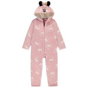 Surpyjama en sherpa avec capuche oreilles de Minnie pour fille - Rose