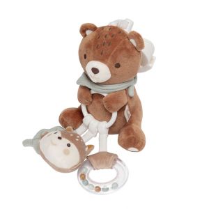 Peluche d&#39;activités à suspendre ourson Roi des Forêts - Marron
