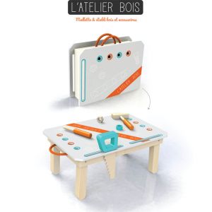 Malette bricolage 2 en 1 en bois - Multicolore