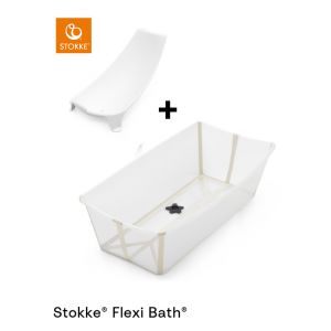 Pack baignoire Flexi Bath XL + transat sandy beige - Transparent