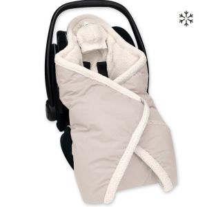 Couverture enveloppante Biside S.A Pady Rainy + Teddy Neutral 0-12M - Neutral