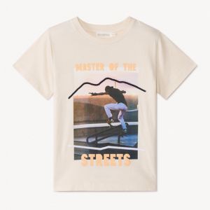 T-shirt manches courtes photoprint skate pour garçon - Beige