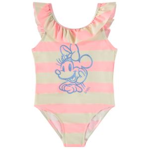 Maillot de bain 1 pièce rayé Minnie Disney pour bébé fille - Corail