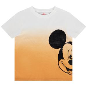T-shirt manches courtes Mickey Disney en sequins magiques pour gar&ccedil;on - Caramel