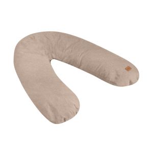 Coussin d&#39;allaitement Big Flopsy avec housse argile chiné - Beige