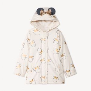 Parka en gomme avec imprim&eacute; et oreilles 3D Minnie Disney pour fille - Beige