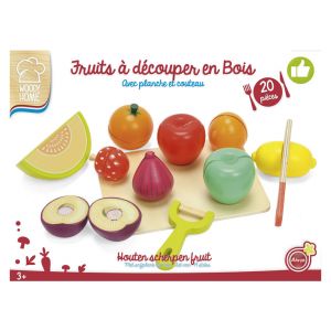 Planche &agrave; d&eacute;couper en bois avec fruits - Multicolore