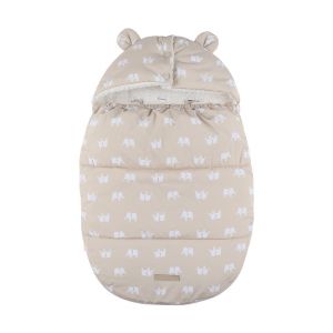 Chanceli&egrave;re d&eacute;perlante 0-6M imprim&eacute; &eacute;l&eacute;phants beige - Beige