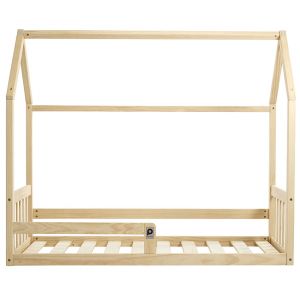 Lit cabane Premissori 70 x 140 cm en bois de pin - Beige