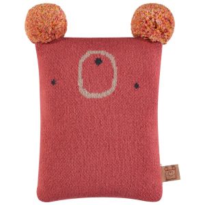 Doudou animal en tricot - Rouge foncé