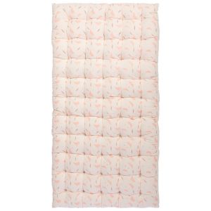 Matelas de sol Magic Bird 60 x 120 cm imprim&eacute; plumes - Rose clair
