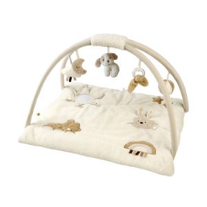 Tapis d'&eacute;veil avec arches - Teddy bouclette - Ecru