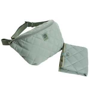 Sac banane à langer avec tapis matelassé Stockholm vert - Vert