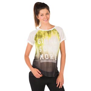 Tee-shirt manches courtes de grossesse imprimé effet voile - Gris