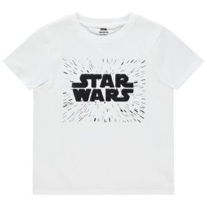 T-shirt manches courtes Star Wars en sequins magiques - Blanc