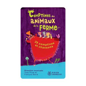 Carte &agrave; &eacute;couter "Comptines des animaux de la ferme" - Violet