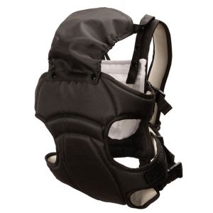 Porte-bébé avec bavoir intégré noir/beige - Noir