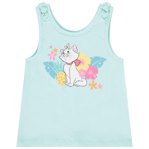 D&eacute;bardeur uni avec nouettes et Marie des Aristochats Disney pour b&eacute;b&eacute; fille - Bleu ciel
