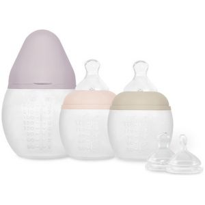Kit naissance Bestie 1x Biberon 240ml Lila 2x Biberons 150ml Sand-Blush 2x Tétines xs - Multicolore