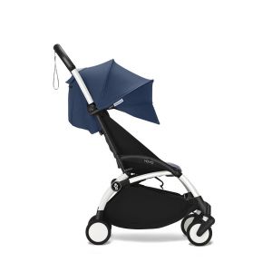 Poussette Stokke® YOYO³ à partir de 6 mois - cadre blanc/bleu Air France - Bleu marine